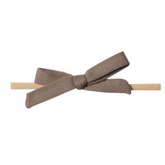 Copper Pearl Baby Bows soft bow closeup highlighting plush comfort for delicate skin.