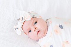 Copper Pearl baby bows trendy designs complement outfits with signature patterns and charm