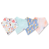 Copper Pearl Bailey bib front view shows ultra-soft cotton and drool absorption.