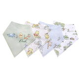 Copper Pearl Hundred Acre Wood bandana bibs front view showing stylish drool protection