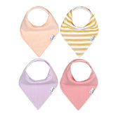 Copper Pearl bib soft cotton front view highlights comfortable, absorbent protection for drool