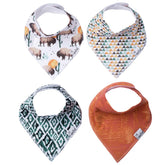 Copper Pearl Bison Bibs front view showing stylish drool protection.
