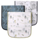 Copper Pearl Burp Cloth large 21x10 with full shoulder coverage for messes.