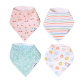 Copper Pearl Cheery bibs pack front showcases vibrant style and practical drool protection.