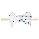 Copper Pearl Classic Baby Bow Willow front view shows soft fabric for newborn comfort