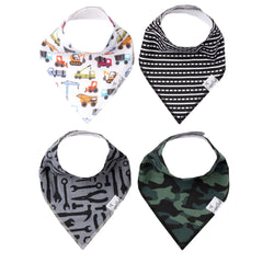 Copper Pearl Diesel bib front-absorbent protects clothing during drool and teething.