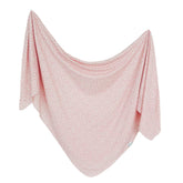 Copper Pearl Dottie swaddle blanket baby-girl design for cozy comfort.