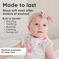 Copper Pearl bib showing double-layer absorbent design with water-resistant backing