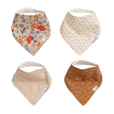 Copper Pearl Eden bibs front view shows stylish, absorbent protection for teething drool