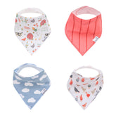 Copper Pearl Farmstead bibs front view showing absorbent protection for drool and spills.