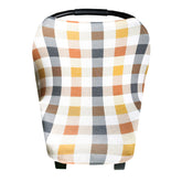 Copper Pearl five-in-one cover on a car seat offers protection and easy nursing access.