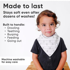Copper Pearl Hawk Set bibs with absorbent layer for extra mess absorption