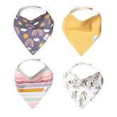 Copper Pearl Hope bib front view shows ultra-soft cotton for everyday mess protection.