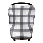 Copper Pearl Hudson car seat cover demonstrates versatile protection and easy nursing access.