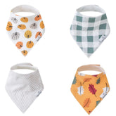 Copper Pearl Karver bib closeup highlights absorbency for drool and teething messes.