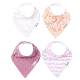 Copper Pearl Lola 4pack bibs, front view, showing absorbent design for drool.
