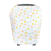 Copper Pearl Daisy multi-use cover on a car seat showing all-season protection.