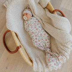Copper Pearl Natalie Knit Blanket Single folded to showcase plush, cozy texture