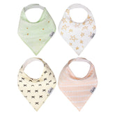 Copper Pearl Paris Set bandana bib front view shows absorbent cotton that helps keep outfits clean.