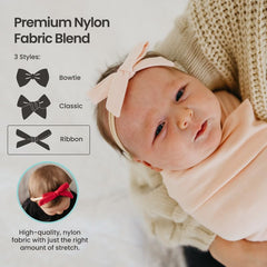 Copper Pearl Ribbon Baby Bow Linus gift packaging; ready-to-gift presentation for baby showers.