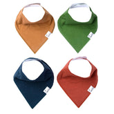 Copper Pearl Ridge 4-pack bibs front view showing stylish drool coverage.