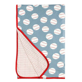 Copper Pearl Slugger three-layer blanket closeup shows ultra-soft knit and breathable fabric.