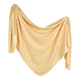 Copper Pearl swaddle blanket 46x46 large closeup shows soft breathable fabric for cozy newborn comfort.