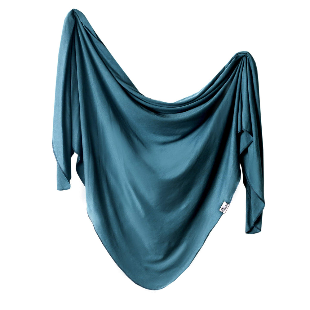 Copper Pearl steel swaddle blanket closeup shows soft knit texture for newborn comfort