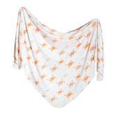 Copper Pearl Tide swaddle blanket fabric texture shows soft breathable knit for baby comfort