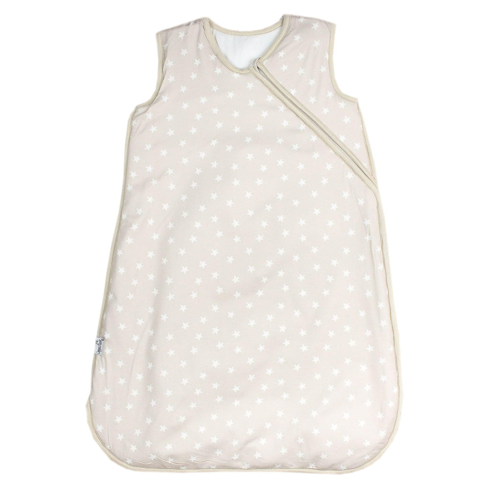 Copper Pearl Twinkle sleep bag 3-layer knit close-up shows soft, breathable fabric for cozy naps.