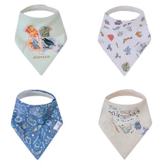Copper Pearl Wizarding World bib front-view demonstrates stylish drool protection for everyday wear.
