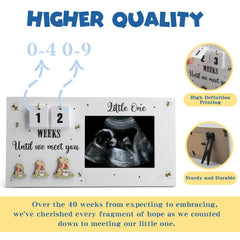 CORODER Baby countdown weeks plaques on frame highlight weeks until arrival