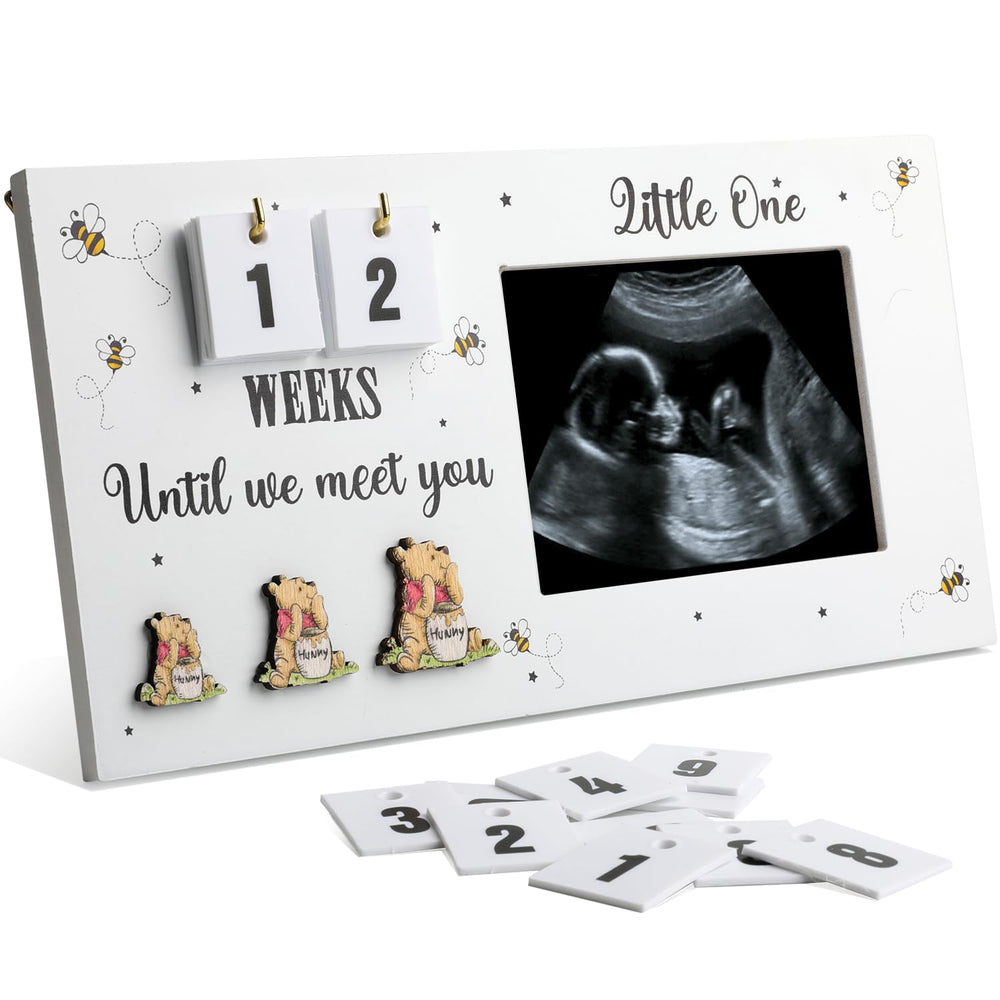 CORODER Cute Bear Sonogram Frame closeup shows cherishing keepsake for baby memories