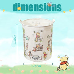 CORODER White barrel storage basket adds decorative touch while organizing nursery essentials.
