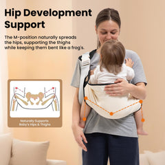 COSDIG baby carrier ergonomic M-seat supports hip-friendly positioning for growing babies