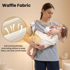 COSDIG Baby Carrier waffle-knit-lining delivers cloud-like softness against baby's skin.