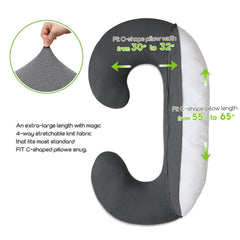 COSMOPLUS Pillow Cover shows easy-to-pull zipper for quick pillow swap