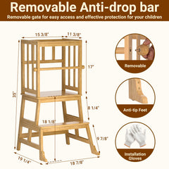 Cosyland step stool A-structure side view highlighting stable, low-tip design.