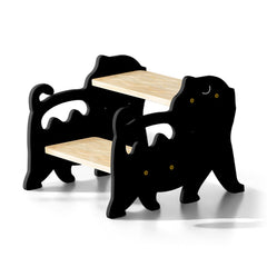 COSYLAND Kids step stool cat-front shows friendly cat design for potty training