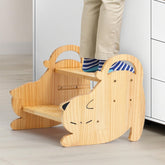 Cosyland kids step stool with handle shown in side view for stable transfers