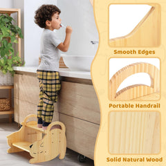 Cosyland step stool top platform adjusts to two heights for growing toddlers
