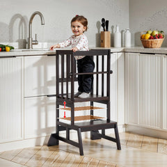 COSYLAND toddler standing tower adjustable platform supports growing children reaching counters