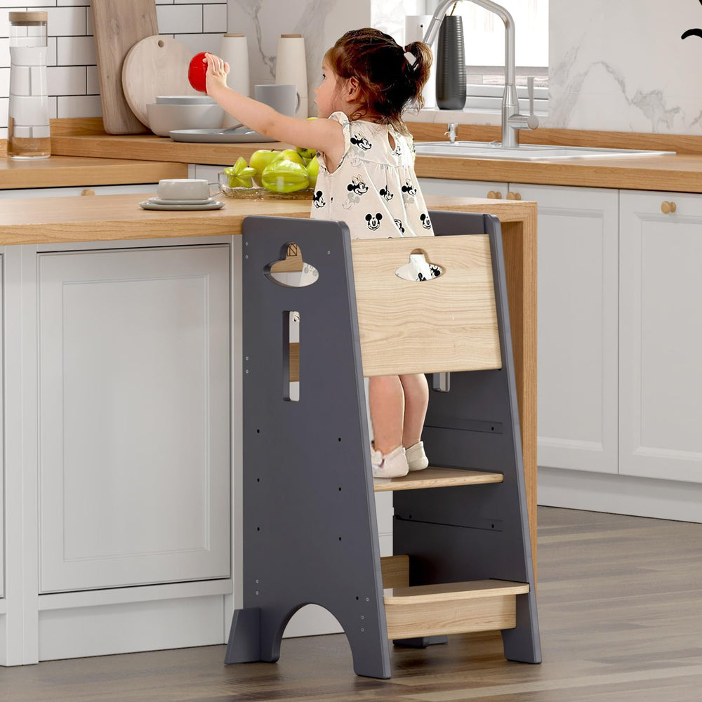 COSYLAND toddler standing tower base stability for energetic kitchen use