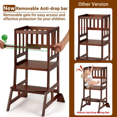 COSYLAND Toddler Standing Tower at 35-inch height puts kids at counter-ready reach.