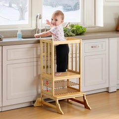 COSYLAND toddler step stool – adjustable height helps kids reach the kitchen counter.