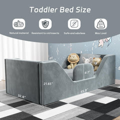 COSYSUPER Toddler Bed guardrails removable grey ensuring safe sleep