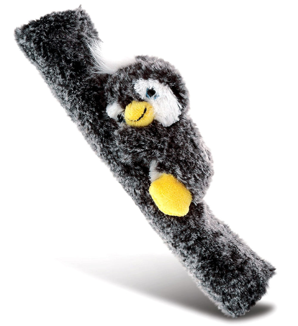CoTa Global DolliBu penguin seatbelt cover front view adds soft cushioning for comfort.