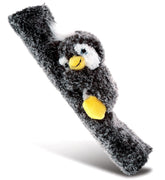CoTa Global DolliBu penguin seatbelt cover front view adds soft cushioning for comfort.