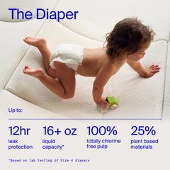Coterie diapers size 2 in compact newborn-friendly package.