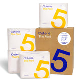 Coterie The Pant size 5 refastenable training pants on a child for easy changes.
